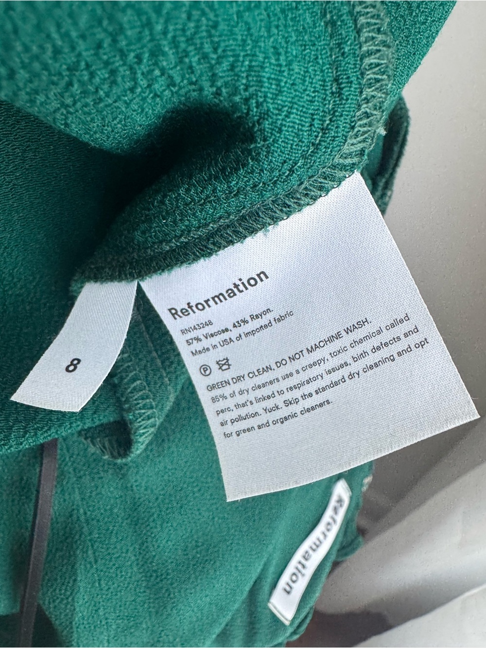 Reformation Emerald Green Flirty Bodice Midi Dress - Picture 10 of 10